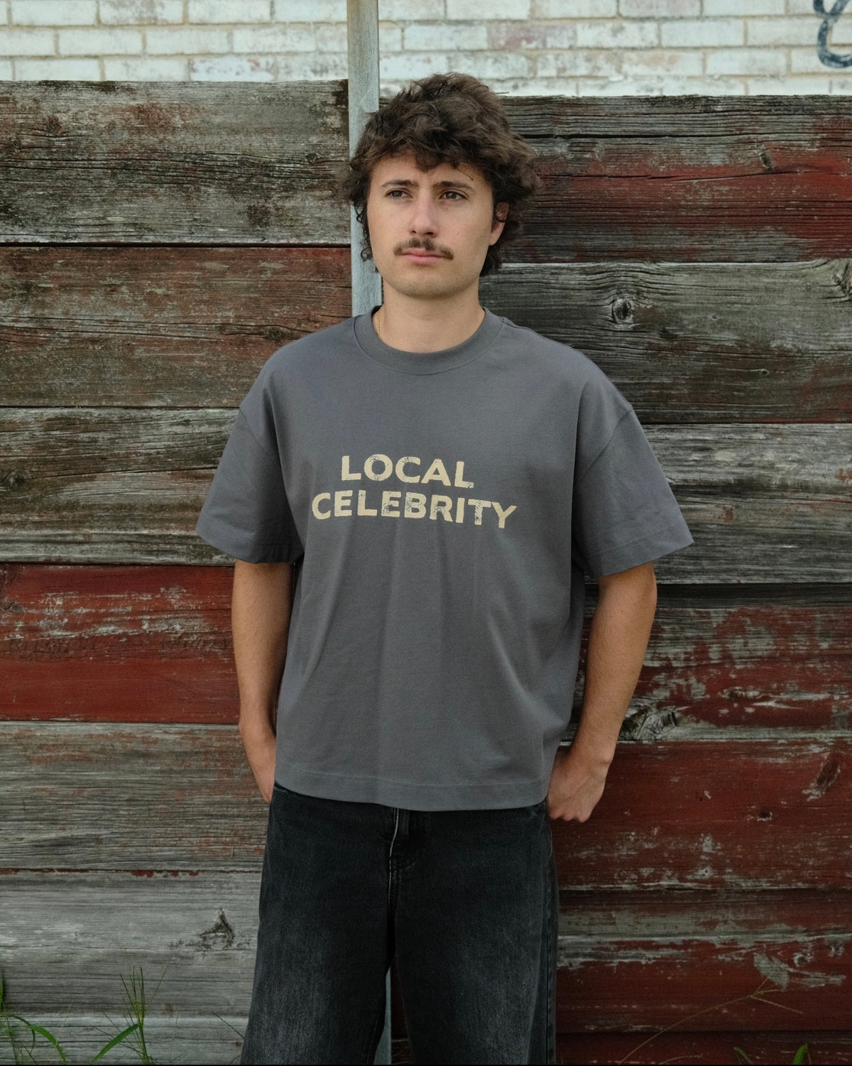 Local Celebrity Tee Grey