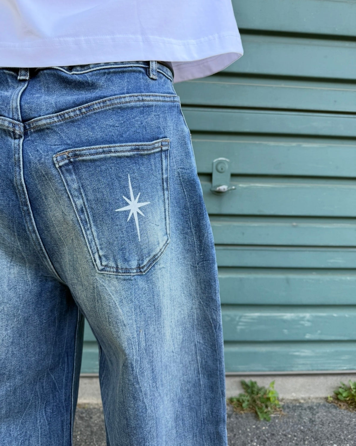 Sun Fade Heavyweight Star Denim Jeans